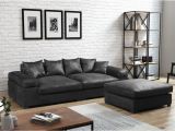 Modernes sofa Retro Big sofa Megasofa Riesensofa arezzo Vintage Schwarz Inkl Hocker