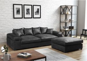 Modernes sofa Retro Big sofa Megasofa Riesensofa arezzo Vintage Schwarz Inkl Hocker