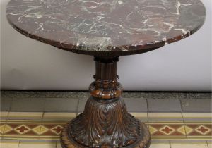 Runder Esstisch Holz 80 Cm Runder Tisch Mit Marmorplatte Epoche Neorenaissance
