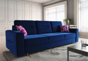 Schlafsofa Blau sofa 3 Sitzer Belmira Mit Schlaffunktion Blau