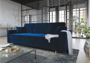 Schlafsofa Blau sofa 3 Sitzer Carde Mit Schlaffunktion Blau
