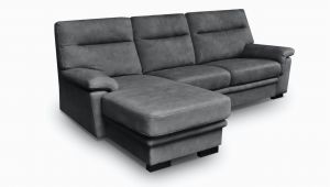 Schlafsofa Ecksofa Ecksofa sofa Opal Mit Schlaffunktion Anthrazit Ottomane Links