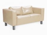 Schlafsofa Kunstleder sofa Designersofa Mailand 2 Sitzer In Kunstleder Creme