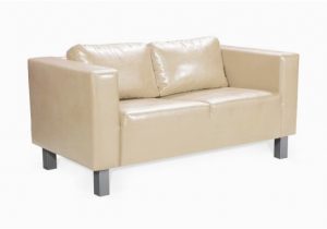 Schlafsofa Kunstleder sofa Designersofa Mailand 2 Sitzer In Kunstleder Creme