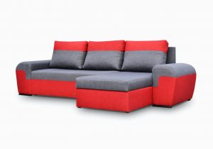 Schlafsofa Rot Ecksofa sofa Paros Mit Schlaffunktion Rot Grau Ottomane Rechts