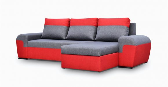 Schlafsofa Rot Ecksofa sofa Paros Mit Schlaffunktion Rot Grau Ottomane Rechts