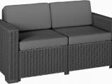 Schlafsofa Unter 100€ Allibert Lounge sofa 2 Sitzer California sofa Rattanoptik Kunststoff Graphit