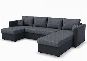 Schlafsofa Xxl Liegefläche Xxl Schlafsofa In Grau Schwarz – Stellmaß 290 X 185 Cm