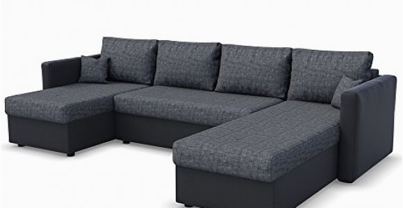 Schlafsofa Xxl Liegefläche Xxl Schlafsofa In Grau Schwarz – Stellmaß 290 X 185 Cm