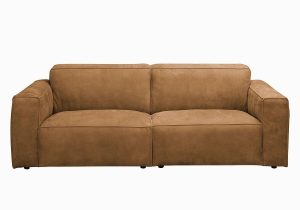 Sofa Cognac sofa Manchester 3 Sitzer Echtleder