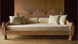 Sofa Design In India Carved Whitewashed Indian Daybed In 2020