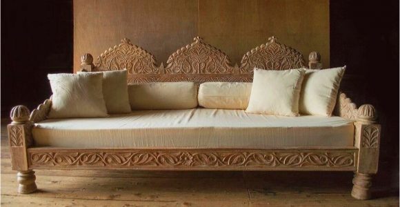 Sofa Design In India Carved Whitewashed Indian Daybed In 2020