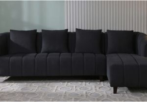 Sofa Design Pepperfry Mia 3 Seater Lhs Sectional sofa In Charcoal Grey Colour by Casacraft