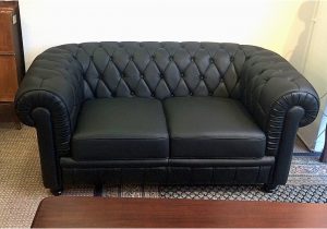 Sofa From Italy 2 Sitzer Modell Ys 2008 Sessel Couch sofa Chesterfield Design Italy Leder Black