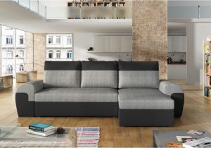 Sofa L form Mit Schlaffunktion Ecksofa sofa Paros Mit Schlaffunktion Schwarz Hellgrau Ottomane Rechts