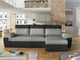 Sofa L form Stoff Ecksofa sofa Paros Mit Schlaffunktion Schwarz Hellgrau Ottomane Rechts