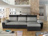 Sofa L form Stoff Ecksofa sofa Paros Mit Schlaffunktion Schwarz Hellgrau Ottomane Rechts