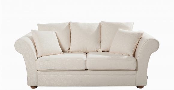 Sofa Moderne Olivia Landhaus sofa Weiß Flachgewebe Olivia