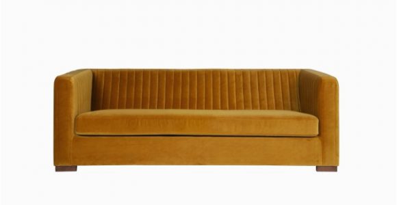 Sofa Stoff Samt sofa 3 Sitzer Samt Stoff Senf Verschiedene Größen