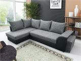 Sofa T form Ecksofa sofa Pallas Mit Schlaffunktion Schwarz Grau Ottomane Links