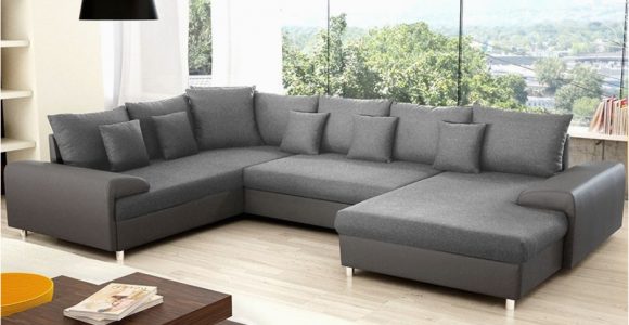 Sofa Um Die Ecke Xxl Ecksofa Schlafsofa Stoff Clement Grau Ecke Rechts