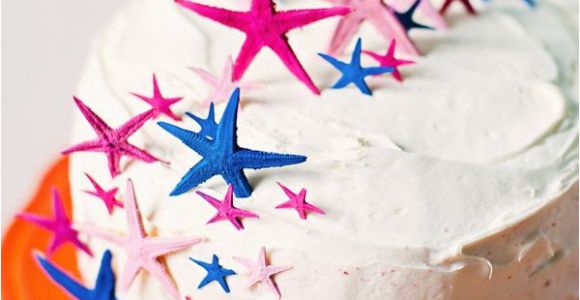 Sterne Kuchen Painted Starfish Cake toppers