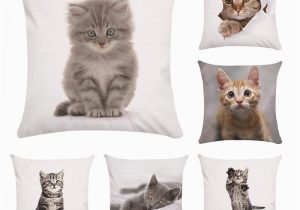 Stoff sofa Katzen Großhandel 3d Katze Kissenbezug Super Weiches Stoff Kissen Kissenbezug Für sofa Sitze Home Dekorative Von Chalecheng $17 89 Auf De Dhgate