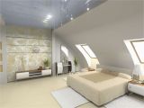 T Schlafzimmer Dachschräge Wand Hinter Bett