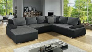 Teppich sofa U form Wohnlandschaft U form Nikos Schwarz Grau Ottomane Links
