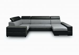 U-form sofa Mit Schlaffunktion Wohnlandschaft U form Alexia Schwarz Grau Ottomane Rechts