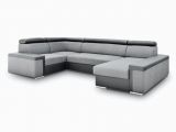 U-form sofa Mit Schlaffunktion Wohnlandschaft U form Medea Hellgrau Grau Ottomane Rechts