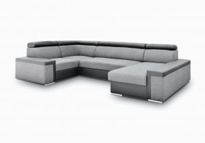 U-form sofa Mit Schlaffunktion Wohnlandschaft U form Medea Hellgrau Grau Ottomane Rechts