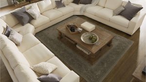 U Shaped sofa Design Comfortable Lionel White Cotton Fabric Down Filled U Shaped Sectional by