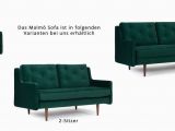Unique sofa Design Malm 3 Sitzer Designer sofa Mit Polsterarmlehnen Und