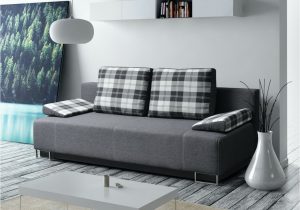 Vidaxl 2-sitzer sofa Stoff Dunkelgrau sofa 2 Sitzer Leros Mit Schlaffunktion Grau Karo