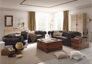 Wohnzimmer Einrichtung Braunes sofa Sk³rzane sofy Chesterfield
