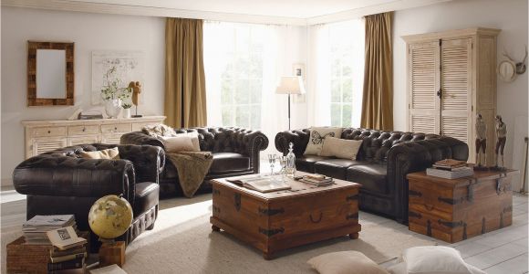 Wohnzimmer Mit Braunem sofa Sk³rzane sofy Chesterfield