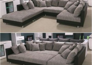 Wohnzimmer sofa Ebay Wohnlandschaft Claudia Xxl Ecksofa Couch sofa Mit Hocker