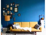 Yellow sofa Design Blue Wall Yellow Couch source From Way Long Ago