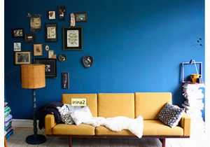 Yellow sofa Design Blue Wall Yellow Couch source From Way Long Ago
