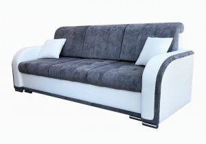 Zweier Schlafsofa Mit Bettkasten sofa 3 Sitzer Lindo Mit Schlaffunktion Weiss Grau